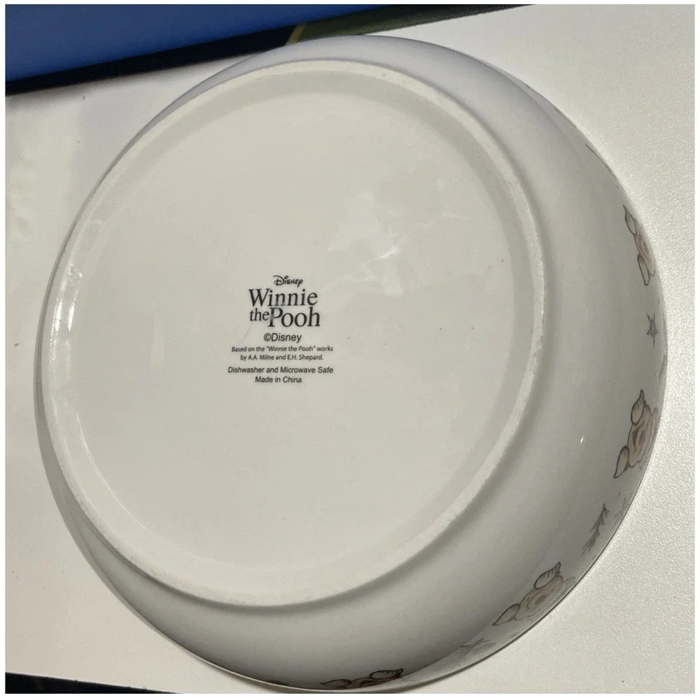 Disney Winnie the Pooh Christmas Snowflake Time For Sharing Dinner‎ Bowl Platter